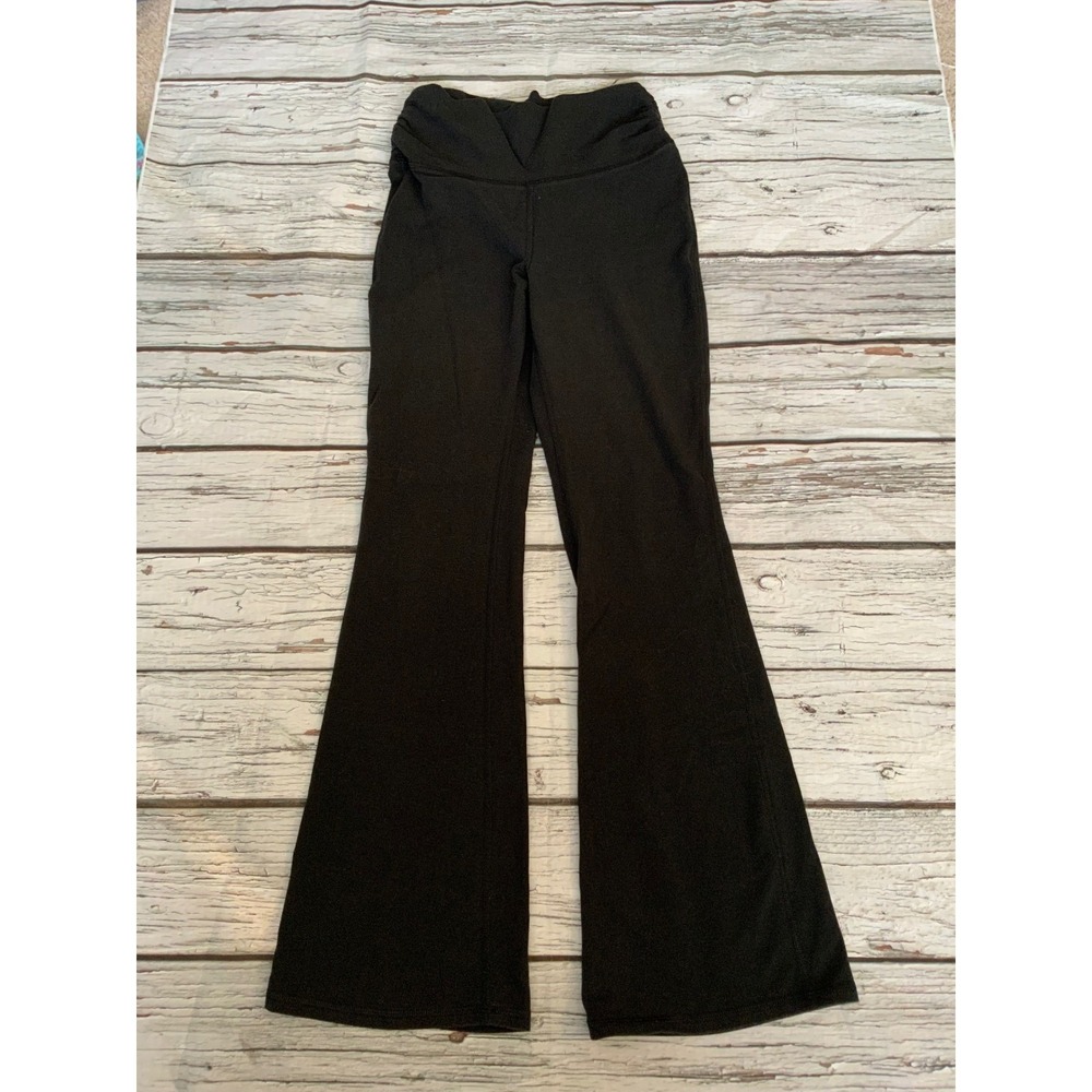 Old Navy Active Girls PowerChill High Rise Flare Leggings Black XL 14-16 Go-Dry